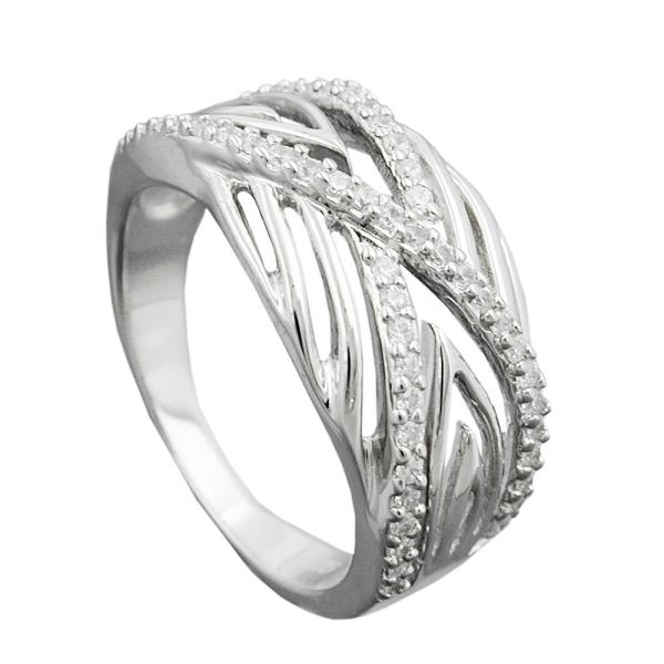 Ring 11mm mit vielen Zirkonias glänzend rhodiniert Silber 925 Ringgröße 54 Ring 11mm mit vielen Zirkonias glänzend rhodiniert Silber 925 Ringgröße 54