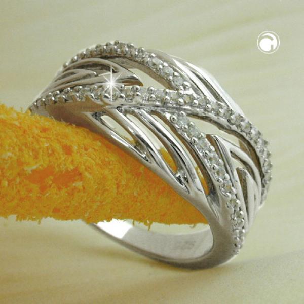 Ring 11mm mit vielen Zirkonias glänzend rhodiniert Silber 925 Ringgröße 58 Ring 11mm mit vielen Zirkonias glänzend rhodiniert Silber 925 Ringgröße 58