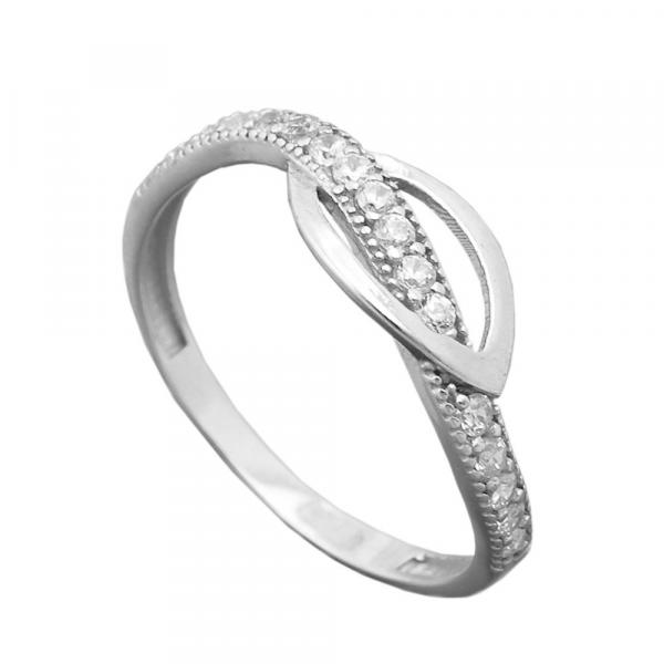 Ring 7mm mit vielen Zirkonias glänzend rhodiniert Silber 925 Ringgröße 57