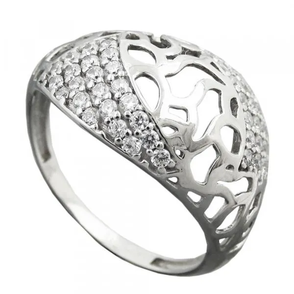 Ring 13mm mit vielen Zirkonias glänzend Silber 925 Ringgröße 55 Ring 13mm mit vielen Zirkonias glänzend Silber 925 Ringgröße 55