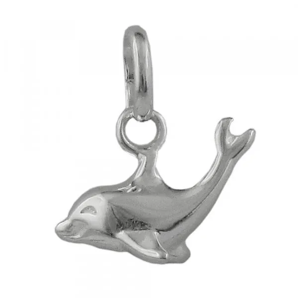 Anhänger 12x7mm Delfin glänzend Silber 925 Anhänger 12x7mm Delfin glänzend Silber 925