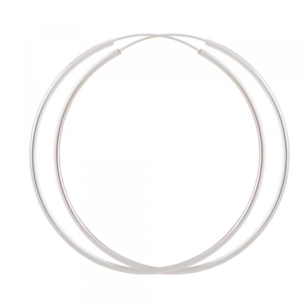 Creole Ohrring 70x2mm Drahtcreole mit Steckverschluss glänzend Silber 925 Creole Ohrring 70x2mm Drahtcreole mit Steckverschluss glänzend Silber 925