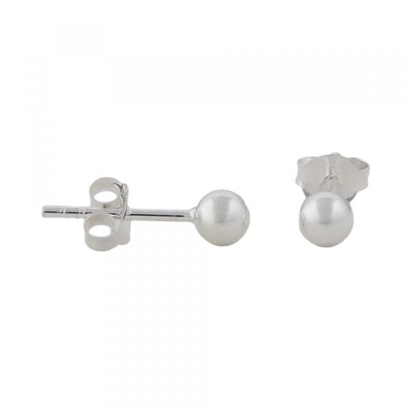 Ohrstecker Ohrring 4mm Kugel glänzend Silber 925 Ohrstecker Ohrring 4mm Kugel glänzend Silber 925