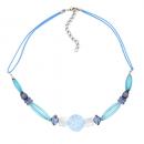 Kette, hellblau-türkis-transparent
