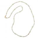Kette Kunststoffperlen beige-marmoriert cremefarben 110cm