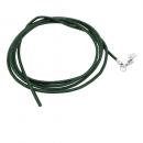 Lederband Rundschnur Rindleder 2mm tannengrün gefärbt mit 1x Verschluss silberfarbig ca. 1m