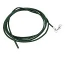 Lederband Rundschnur Rindleder 2mm tannengrün gefärbt mit 1x Verschluss silberfarbig ca. 1m