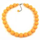 Kette, Perlen 20mm, gelb-glänzend