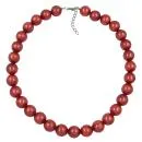 Kette, Perlen 16mm, rost-seide