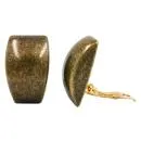 Clip Ohrring 27x17mm Trapez altmessing glänzend Kunststoff-Bouton