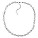 Kette 10mm Vierkantperle grau-transparent Kunststoff 42cm