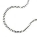 Kette 17mm Flachpanzerkette 2x diamantiert Silber 925 60cm