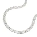 Kette 32mm S-Panzerkette flach diamantiert Silber 925 60cm