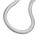 Kette 6x2mm flache Schlangenkette glänzend Silber 925 50cm