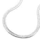 Kette 22mm Schlange flach matt diamantiert 925 42cm