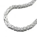 Kette ca. 8mm Königskette vierkant glänzend Silber 925 80cm