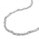 Kette 2mm Singapurkette diamantiert Silber 925 50cm