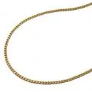 Kette 1,3mm Flachpanzer diamantiert vergoldet AMD 40cm