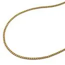 Kette 1,3mm Flachpanzer diamantiert vergoldet AMD 60cm