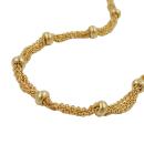 Kette Fantasiekette mit 28 Kugeln 4mm vergoldet AMD 50cm