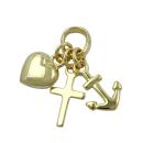 Anhänger 15mm Glaube-Liebe-Hoffnung glänzend 9Kt GOLD