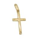 Anhänger 20x13mm Kreuz matt-diamantiert 9Kt GOLD