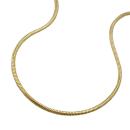 Kette 1mm Schlange rund 9Kt GOLD 45cm