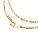 Kette 1,5mm Collier Fantasiekette 9Kt GOLD 45cm