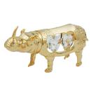 Tischdekoration Nashorn 96x47mm mit Glas-Steinen