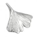 Anhänger 26x27mm Ginkgoblatt glänzend Silber 925