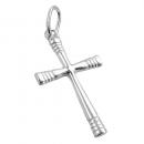 Anhänger 24x14mm Kreuz glänzend geringelte Enden Silber 925