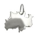Anhänger 15x21mm BRD-Bundesland Nordrhein-Westfalen glänzend Silber 925
