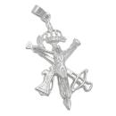 Anhänger 31x17mm Legionärs-Kreuz glänzend Silber 925