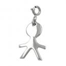 Anhänger 19x13mm Charm Junge glänzend rhodiniert Silber 925