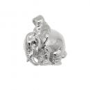 Anhänger 13x12mm Elefant massiv rhodiniert Silber 925