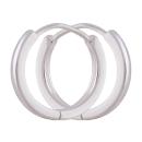 Creole Ohrring 15x19mm Klappscharnier glänzend Silber 925
