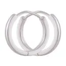 Creole Ohrring 15x19mm Klappscharnier glänzend Silber 925