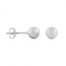 Ohrstecker Ohrring 6mm Kugel glänzend Silber 925